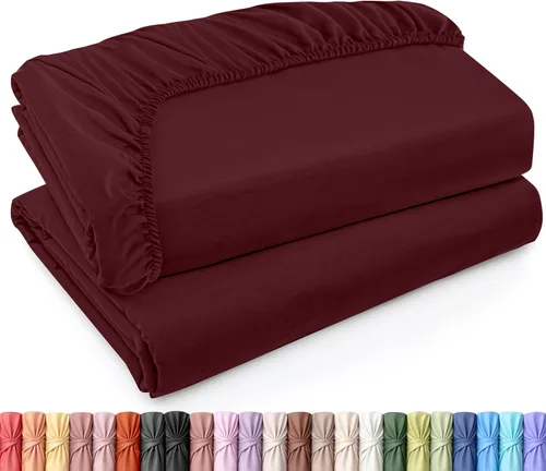 Vista 36 de Utopia Bedding - Paquete a granel de 2 sábanas bajeras ajustadas de microfibra cepillada suave con bolsillos profundos, resistentes al encogimiento