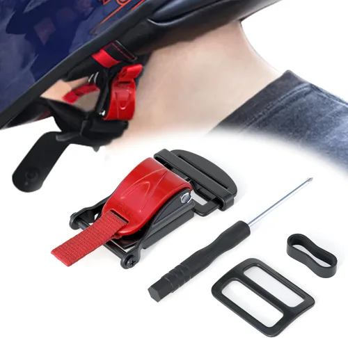 Vista 10 de Kit de hebilla de liberación rápida JAGASOL para casco de motocicleta, accesorios de metal para casco de motocicleta, correa para la barbilla
