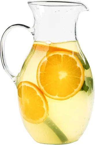 Vista 11 de Jarra de vidrio Simax, 32 onzas (1 cuarto de galón) de vidrio de borosilicato, jarra de té helado resistente a frío y calor para bebidas, jarra