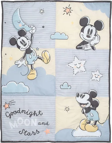 Vista 7 de Lambs & Ivy Disney Baby Moonlight Mickey Mouse - Juego de ropa de cama para cuna (3 piezas)