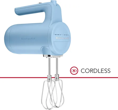 Vista 2 de KitchenAid Batidora de mano inalámbrica de 7 velocidades - KHMB732VB, terciopelo azul
