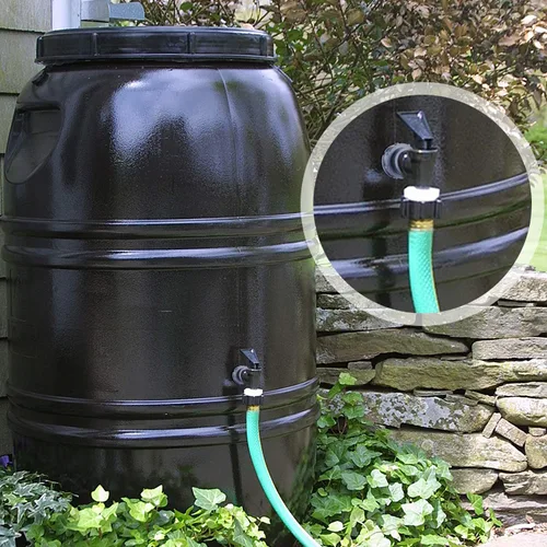 Vista 5 de Outus Conector de tanque de agua de montaje de mamparo de PVC de 2 pulgadas para barriles de lluvia, acuarios, estanques o tanques de agua