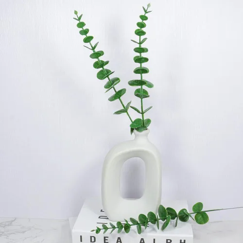 Vista 4 de Sivya Artificial Eucalyptus Stems Real Touch Faux Eucalyptus Stems, Artificial Eucalyptus Leaves for Vase Wedding Bouquet Centerpiece Home Decor