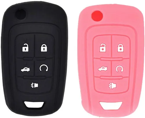 Vista 13 de LemSa 2 piezas de silicona 5 botones Flip Key Fob Cover Remote Keyless Entry Bag para Chevrolet Camaro Cruze Equinox Malibu SS Sonic Spark Volt Aveo