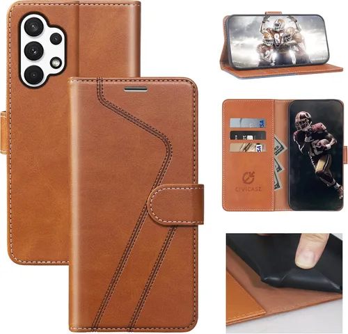 Vista 54 de Funda tipo cartera para Samsung Galaxy A13 5G, funda de cuero con tapa con bloqueo RFID, soporte para tarjetas de crédito, soporte magnético