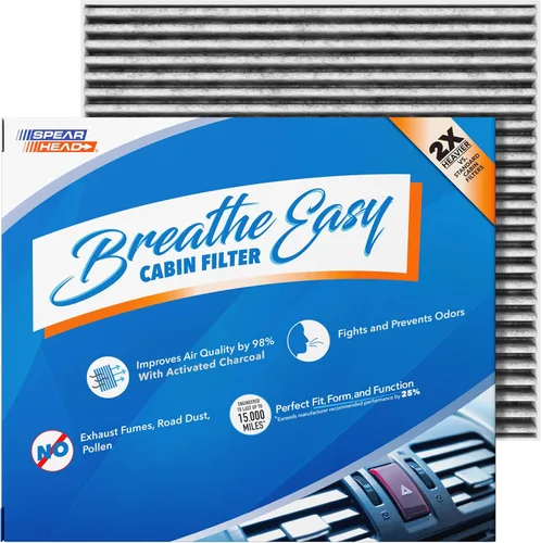 Vista 81 de Filtro de cabina AC y calefactor de defensa contra olores Breathe Easy de Spearhead, se ajusta como OEM, hasta un 25% más duradero con carbón