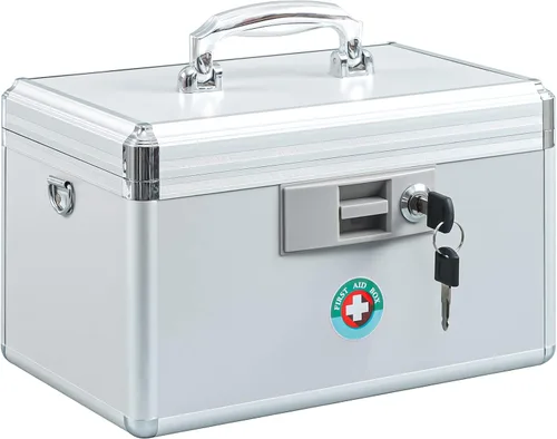 Vista 8 de KYODOLED Caja de seguridad para medicamentos con llave, caja de bloqueo de medicamentos para almacenamiento seguro de medicamentos, caja