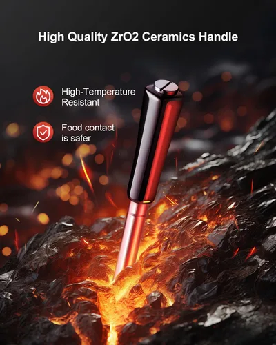 Vista 4 de Termómetro de carne Bluetooth inalámbrico para ahumador de 500 pies, termómetro digital para carne, inalámbrico, para asar a la parrilla, horno