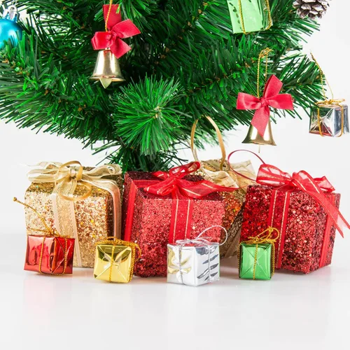 Vista 3 de Cordón elástico metálico para colgar adornos, decoración, envoltura de regalos, 0.039 in, 65 yardas (dorado)