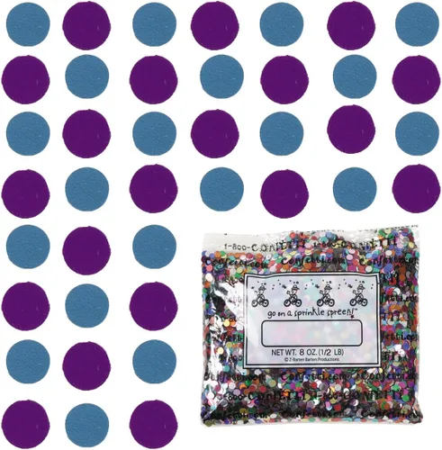 Vista 134 de Confetti Circle 1/4" Negro, Azul Marino Combo - 2 bolsas de media onza (1 oz) (8550/9971)