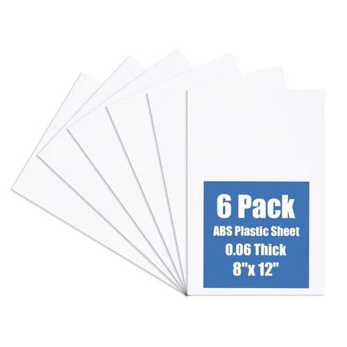 Vista 13 de Kinlink - Hoja de plástico ABS blanca de 8" x 12" x 0.04", flexible y moldeable con alta resistencia al impacto y alta resistencia a la tracción