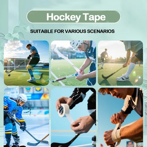 Vista 4 de Cinta de hockey, cinta de agarre multiusos de 1 pulgada de ancho para palo de lacrosse, béisbol, bastón de bádminton, barras de dominadas