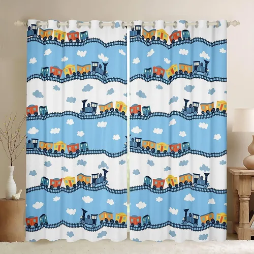 Vista 33 de Erosebridal Lindas cortinas opacas de gato para niños pequeños, cortinas opacas con diseño de gatito kawaii con temática de animales, cortinas