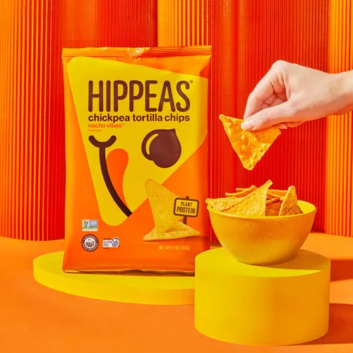 Vista 9 de HIPPEAS Chips de tortilla de garbanzos, Nacho Vibes Snacks sin gluten, sin lácteos, veganos, 1 oz, paquete de 18, 0.11 onzas de proteína, 0.11 onzas