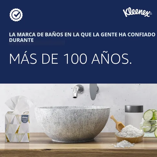Vista 3 de Kleenex Pañuelos Faciales Profesionales, a Granel (21270), 2 Capas, Blanco, Formato de Caja Cúbica Vertical, Diseñado para Empresas