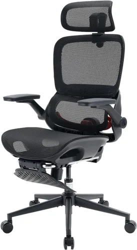 Vista 2 de SIHOO B100 Office Chair, Ergonomic Office Chair Without Footrest, Computer Chair with Wide Headrest & Adaptive Lumbar Support, Flip-up Armrests
