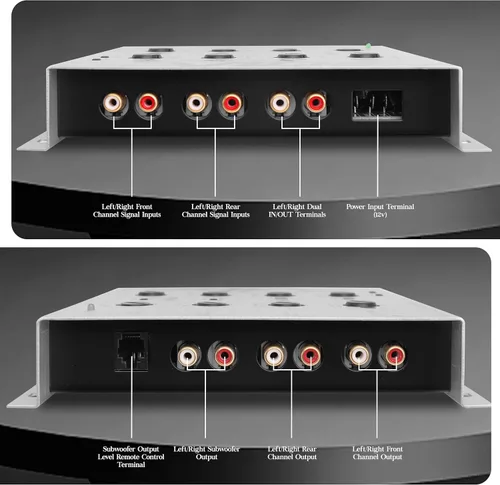Vista 3 de LANZAR Vibe - Red cruzada de audio electrónico de 3 vías mejorada con canal de paso alto y paso bajo, pendiente de octava de 12 dB, control remoto