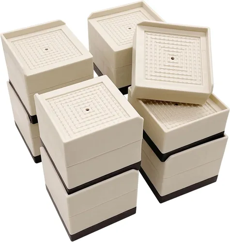 Vista 20 de Elevadores de Cama, Elevadores de Muebles de Tamaño Grande, Bloques Ajustables de Elevación de 1/2/3/4/5/6/7/8/9/10 Pulgadas para Cama, Sofá