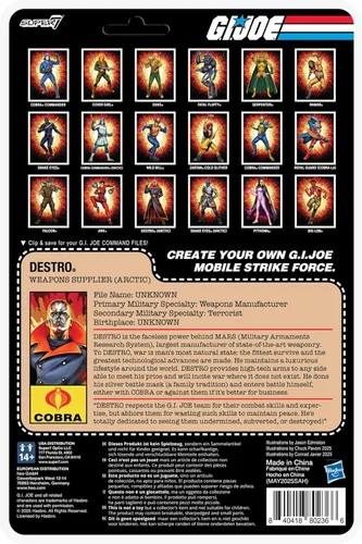 Vista 4 de Super7 G.I. Joe Reacción+ Ola 05 (Película) - Destro Ártico (Película) Figura de Acción