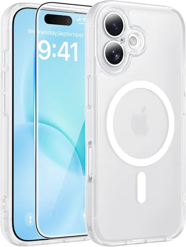 Vista 302 de FNTCASE Funda para iPhone Air: [Compatible con Magsafe] Fundas translúcidas mate con [protección completa de la cámara] [protector de pantalla]