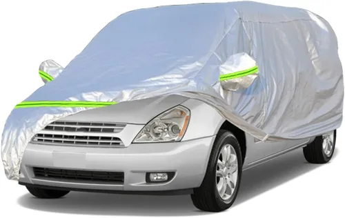 Vista 23 de AUQDD Funda de automóvil sedán de 6 capas de alta calidad, impermeable, para todo tipo de clima, resistente a la intemperie, protección solar UV
