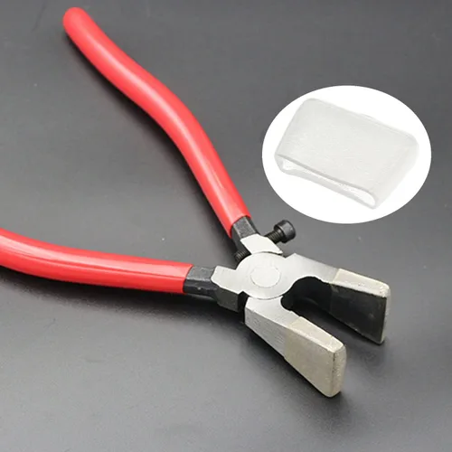 Vista 5 de Maxmoral 10 puntas de goma para vidrio para correr alicates planos se aplican a un ancho de hasta 1 pulgada, instalación de herrajes para vitrales