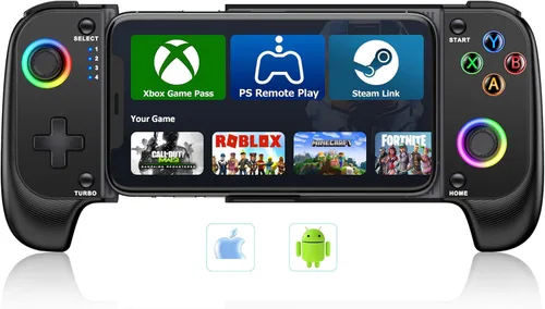 Wireless Phone Controller for iPhoneAndroid No Deadzone, Mobile Gaming Controller Support Xbox Game Pass, PlayStation, Steam Link, Call of Duty,