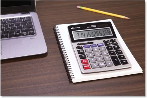 Vista 3 de Innovera 15968 Calculadora de analizador de beneficios, doble alimentación, pantalla LCD de 12 dígitos/paquete de 10