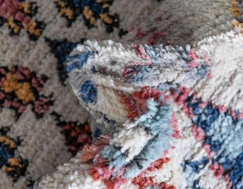 Vista 8 de Unique Loom Morocco Collection Abstract Tribal, alfombra bohemia, 5 pies 0 pulgadas x 8 pies 0 pulgadas, multicolor azul