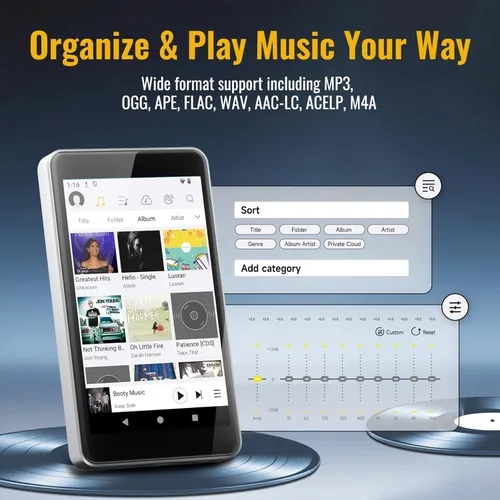 Vista 8 de Reproductor MP3 con Spotify para niños, Reproductor MP4 basado en Android 14 con tienda de aplicaciones, controles parentales, Amazon Music, Libby