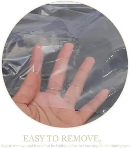 Vista 9 de COHEALI Transparent High Elasticity PE Sofa Cover Protector for Small Loveseat Washable Dust-Resistant Couch Slipcover for Moving and Furniture