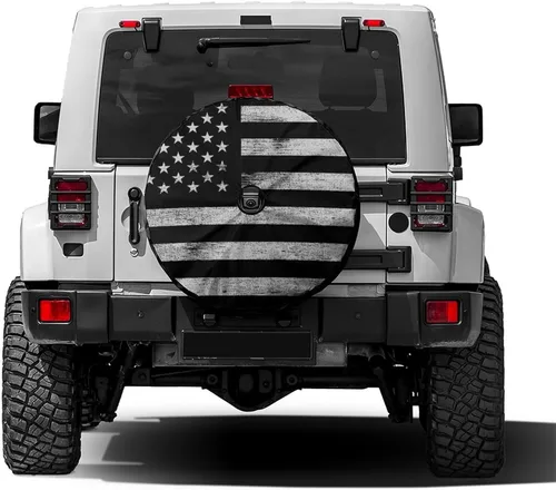 Vista 83 de Dujiea Bass Fish - Cubierta de neumático de repuesto con orificio para cámara de respaldo, cubierta universal de rueda y protector de neumáticos