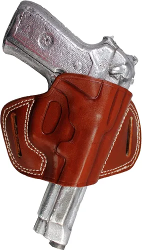 Vista 31 de YT HOBBY Funda para pistola de cuero hecha a mano con deslizamiento rápido en la cintura OWB