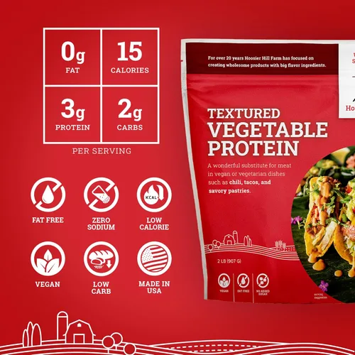 Vista 3 de Hoosier Hill Farm Proteína vegetal texturizada, 2 libras (paquete de 1)