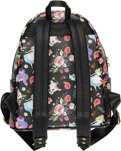 Vista 2 de Loungefly X Disney Alicia en el País de las Maravillas Allover - Bolso de hombro con doble correa, Blanco