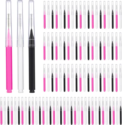 Vista 19 de Patelai 100 piezas cepillo para brackets cepillo interdental palillo de dientes cabezal de hilo dental cepillo de higiene dental limpiador