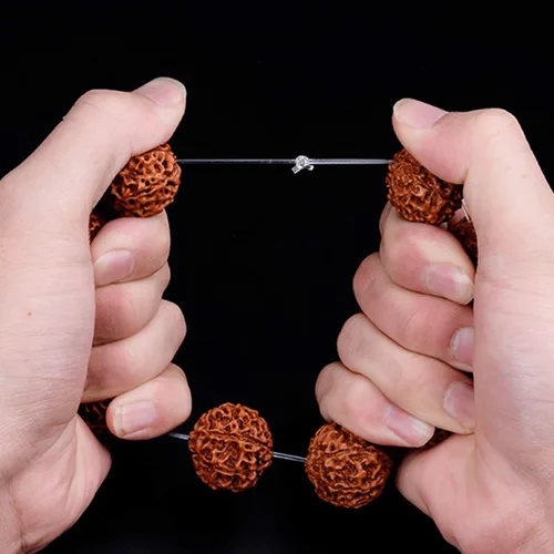 Vista 4 de Pulsera elástica de cristal transparente de 328 pies para hacer joyas, collares, pulseras, hilo de cuentas, 0.031 in