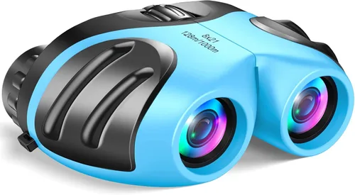 Vista 13 de LET'S GO! Binoculares para niños, prismáticos compactos de alta resolución a prueba de golpes Rosa rosado