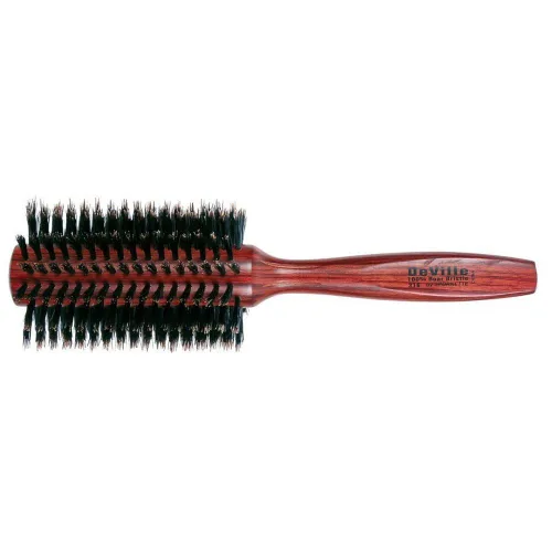 Vista 8 de Spornette Deville - Cepillo redondo de cerdas de jabalí de 1 1/2 pulgadas, para secar, peinar, rizar y añadir volumen al cabello más corto