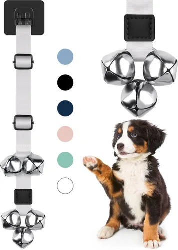 Vista 11 de COOYOO Timbres de puerta para perros, campanas ajustables para entrenamiento de orinal, mejorados para entrenar a tu cachorro de la manera fácil