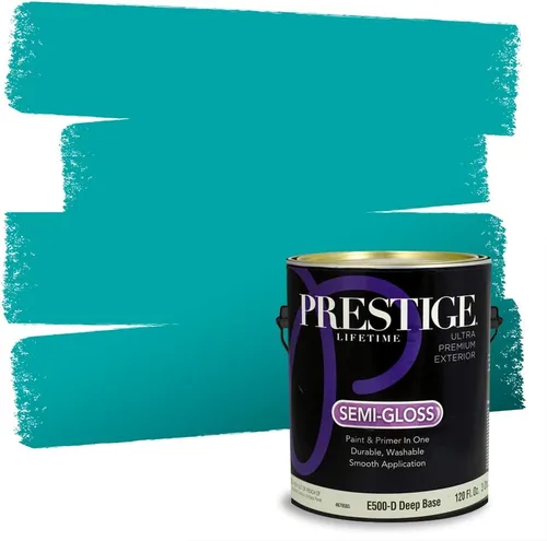 Vista 92 de Prestige Paints. - Base y pintura para exteriores en un solo galón, 1 galón. plano, comparable con Sherwin Williams Topsail.