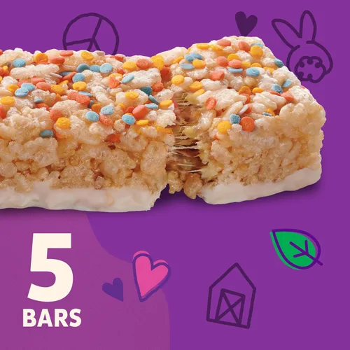 Vista 3 de Annie's Birthday Cake - Barritas crujientes para aperitivos, sin gluten, 5 barras, 3.9 onzas
