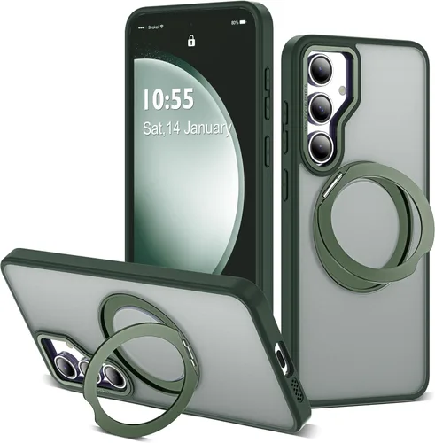 Vista 68 de Funda compatible con Samsung Galaxy S22 y S23 Ultra con soporte de anillo magnético giratorio 360 compatible con protección militar Mag-Safe, funda