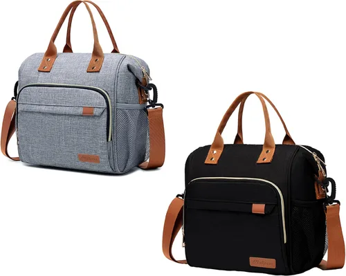 Lonchera aislada para mujeres y hombres, lonchera a prueba de fugas para adultos para el trabajo, bolsa de almuerzo reutilizable