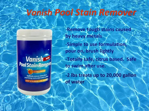 Vista 5 de Bosh Chemical Vanish - Removedor de manchas para piscina y spa, paquete de 2 (4 libras) a base de cítricos naturales seguros, funciona excelente