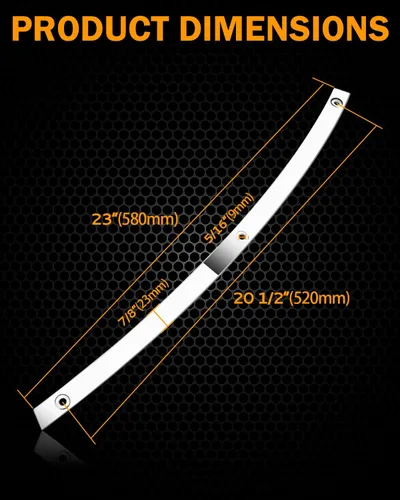 Vista 2 de PBYMT Moldura de Parabrisas Batwing, Moldura de Parabrisas de Acero Inoxidable Pulido Compatible con Modelos Harley Electra Glide, Street Glide