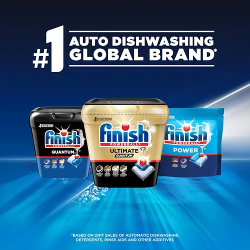 Vista 7 de Finish Quantum Cápsulas para Lavavajillas, Detergente Jabón para Lavavajillas Sin Pre-Enjuague Remueve Manchas y Grasa Secas de 24 Horas, Dejando un