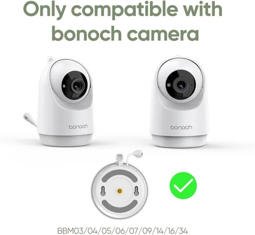 Vista 4 de bonoch Soporte de monitor de bebé para BBM01/BBM02/BBM03/14 soporte de pared para cuna flexible giro versátil sin daños en la pared, soporte