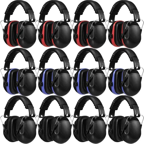 Vista 8 de Kanayu Paquete de 12 auriculares con diadema ajustable NRR 28dB reducción de ruido, orejeras de protección para los oídos