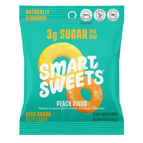 Vista 12 de SmartSweets Candy Salad, Gluten Free, Plant Based Gummies, Healthy Snacks for Adults & Kids, Fun Chewy Candy, Low Calorie, Low Sugar Snack, No